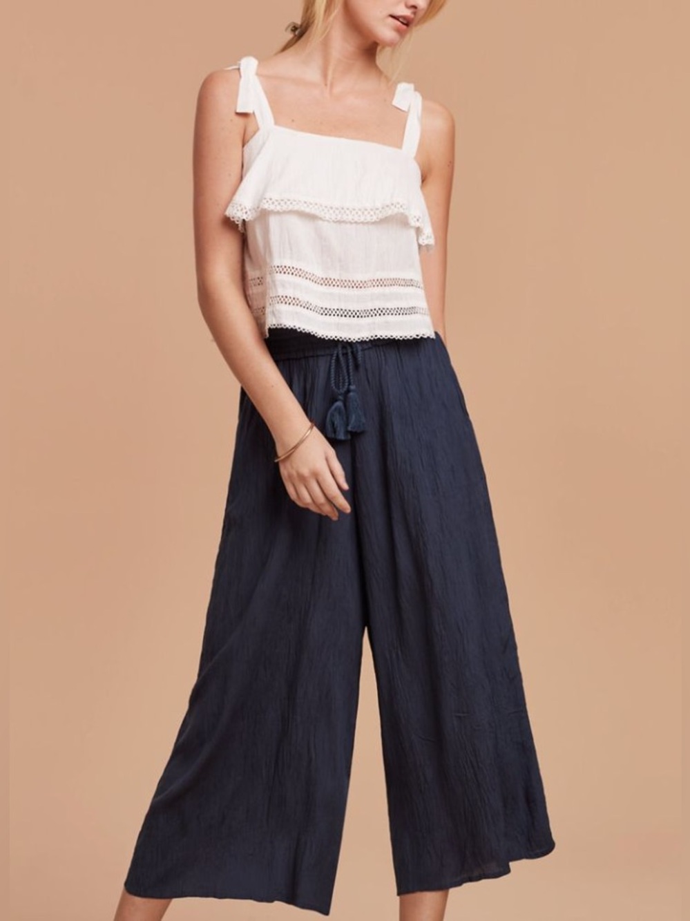 ARITZIA WILFRED Nanterre pants. Blue. Flowy, wide-leg pant. Size XS